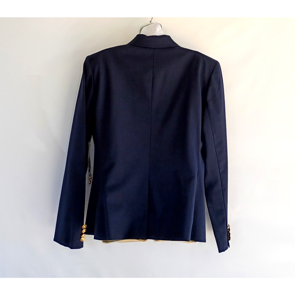 American Living Blue Crest Wool Blazer Jacket Gold Button Preppy Academia 14 NEW - Picture 5 of 13